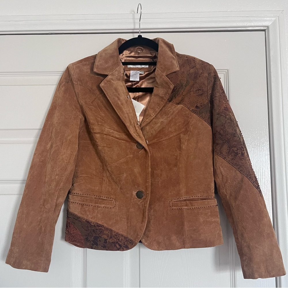 Coldwater Creek shawl colt suede jacket size xs